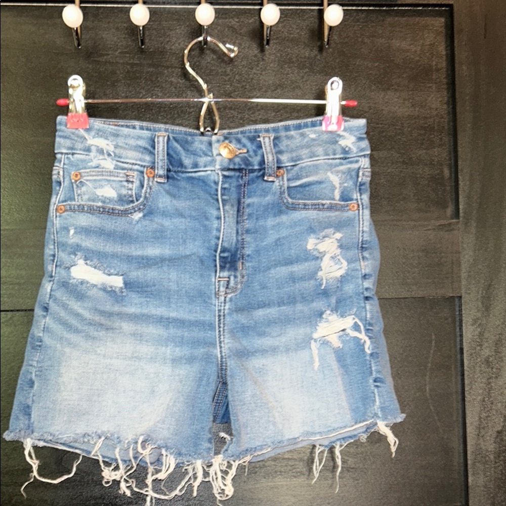 AE Distressed Denim Shorts